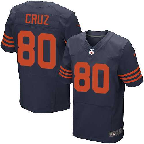 Nike Chicago Bears #80 Victor Cruz Navy Blue Alternate Men's Stitched NFL Elite Jersey
