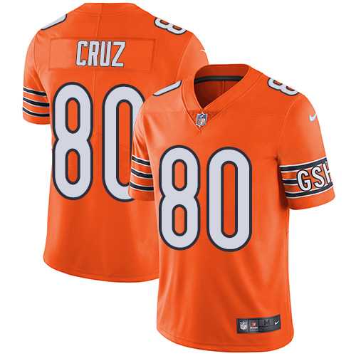 Nike Chicago Bears #80 Victor Cruz Orange Men's Stitched NFL Limited Rush Jersey