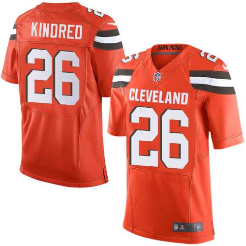 Nike Cleveland Browns #26 Derrick Kindred Orange Alternate Men's Stitched NFL New Elite Jersey