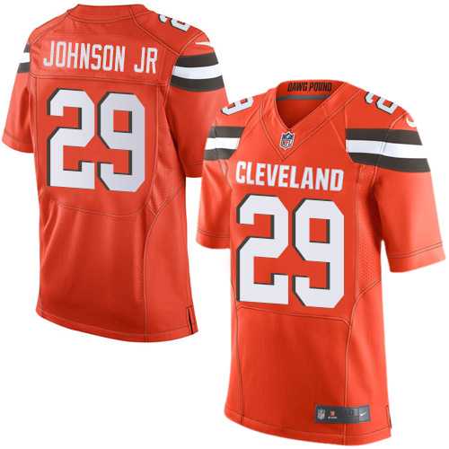 Nike Cleveland Browns #29 Duke Johnson Jr Orange Alternate Men's Stitched NFL New Elite Jersey