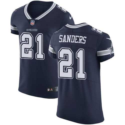 Nike Dallas Cowboys #21 Deion Sanders Navy Blue Team Color Men's Stitched NFL Vapor Untouchable Elite Jersey