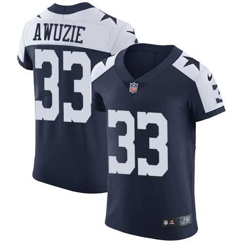 Nike Dallas Cowboys #33 Chidobe Awuzie Navy Blue Thanksgiving Men's Stitched NFL Vapor Untouchable Throwback Elite Jersey