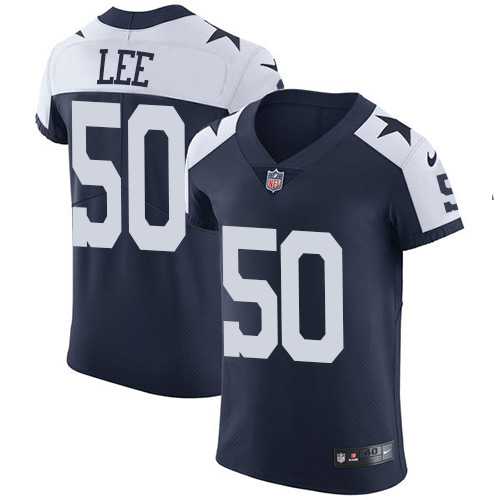 Nike Dallas Cowboys #50 Sean Lee Navy Blue Thanksgiving Men's Stitched NFL Vapor Untouchable Throwback Elite Jersey