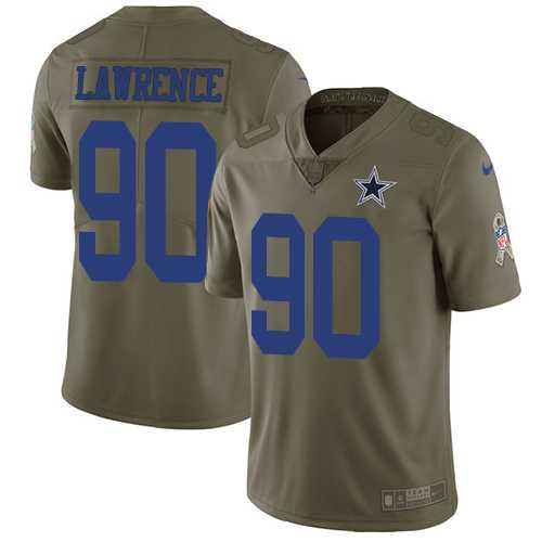 Nike Dallas Cowboys #90 Demarcus Lawrence Olive Men's Stitched NFL Limited 2017 Salute To Service Jersey