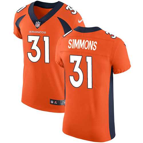 Nike Denver Broncos #31 Justin Simmons Orange Team Color Men's Stitched NFL Vapor Untouchable Elite Jersey