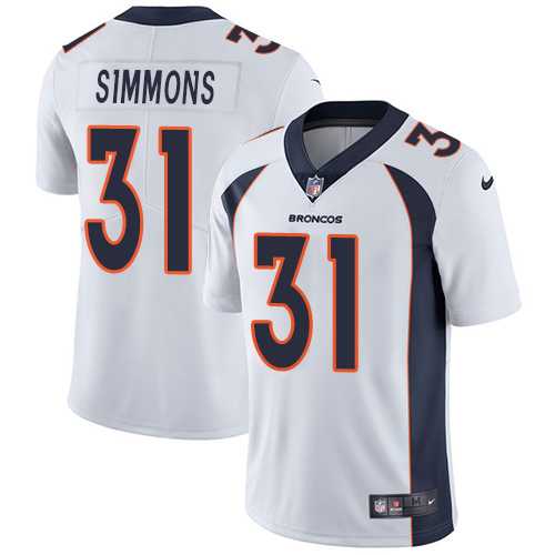 Nike Denver Broncos #31 Justin Simmons White Men's Stitched NFL Vapor Untouchable Limited Jersey