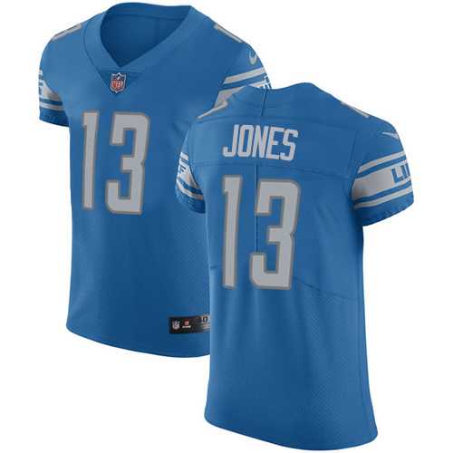 Nike Detroit Lions #13 T.J. Jones Blue Team Color Men's Stitched NFL Vapor Untouchable Elite Jersey
