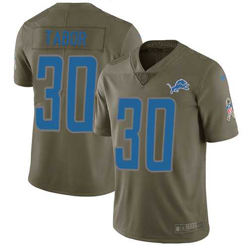 Nike Detroit Lions #30 Teez Tabor Olive Men's Stitched NFL Limited 2017 Salute to Service Jersey