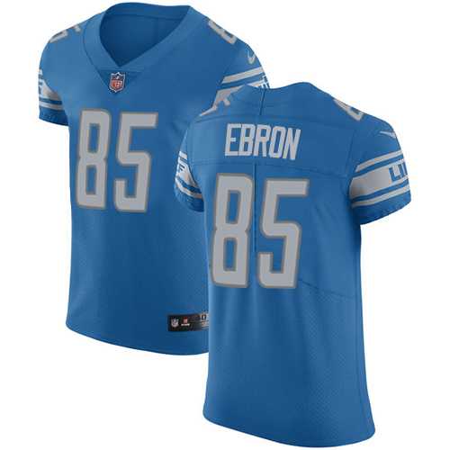 Nike Detroit Lions #85 Eric Ebron Blue Team Color Men's Stitched NFL Vapor Untouchable Elite Jersey