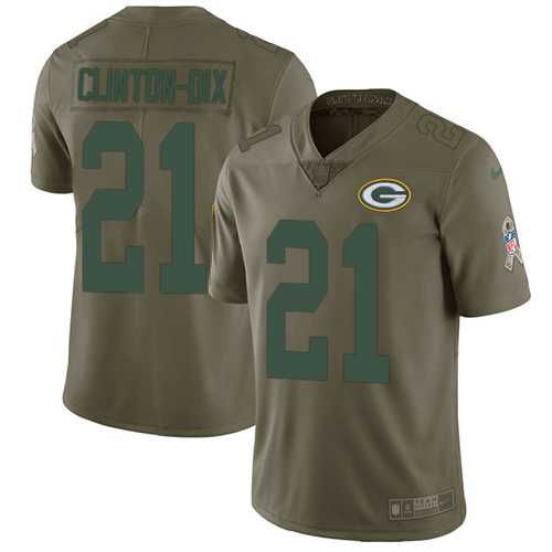 Nike Green Bay Packers #21 Ha Ha Clinton-Dix Olive Men's Stitched NFL Limited 2017 Salute To Service Jersey
