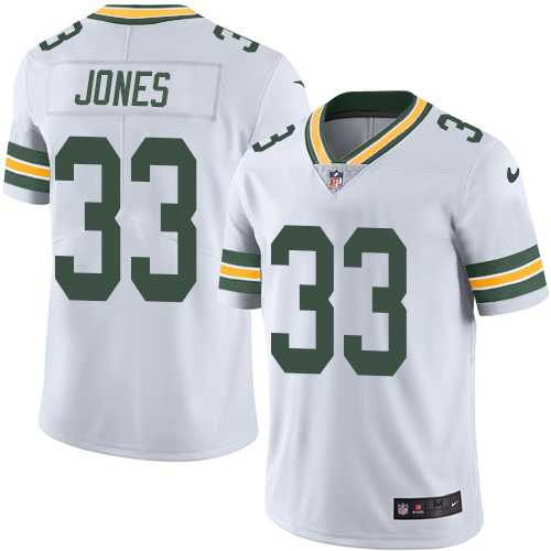 Nike Green Bay Packers #33 Aaron Jones White Men's Stitched NFL Vapor Untouchable Limited Jersey