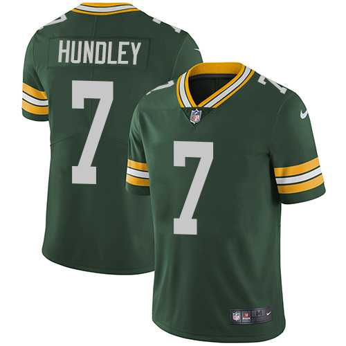 Nike Green Bay Packers #7 Brett Hundley Green Team Color Men's Stitched NFL Vapor Untouchable Limited Jersey
