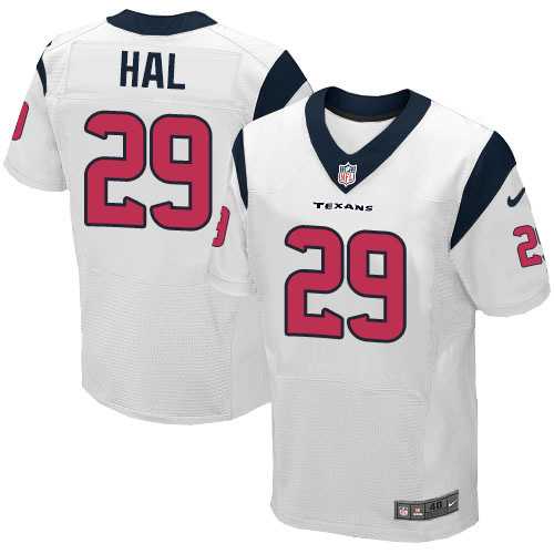 Nike Houston Texans #29 Andre Hal White Men's Stitched NFL Elite Jersey