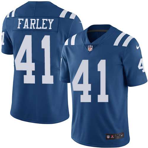 Nike Indianapolis Colts #41 Matthias Farley Royal Blue Men's Stitched NFL Limited Rush Jersey