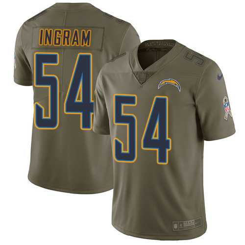 Nike Los Angeles Chargers #54 Melvin Ingram Olive Men's Stitched NFL Limited 2017 Salute to Service Jersey
