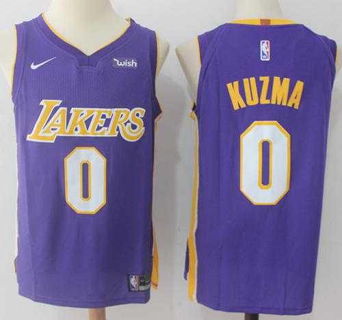 Nike Los Angeles Lakers #0 Kyle Kuzma Purple Stitched NBA Swingman Jersey
