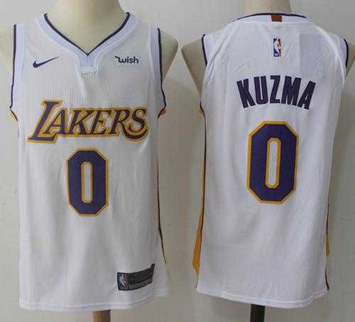 Nike Los Angeles Lakers #0 Kyle Kuzma White Stitched NBA Swingman Jersey