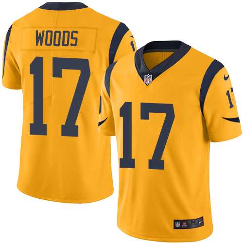 Nike Los Angeles Rams #17 Robert Woods Gold Men's Stitched NFL Limited Rush Jersey