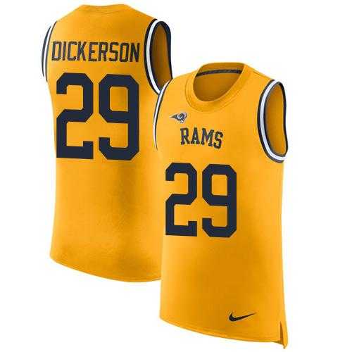 Nike Los Angeles Rams #29 Eric Dickerson Gold Men's Stitched NFL Limited Rush Tank Top Jersey