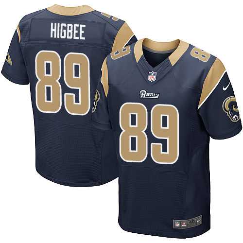 Nike Los Angeles Rams #89 Tyler Higbee Navy Blue Team Color Men's Stitched NFL Elite Jersey