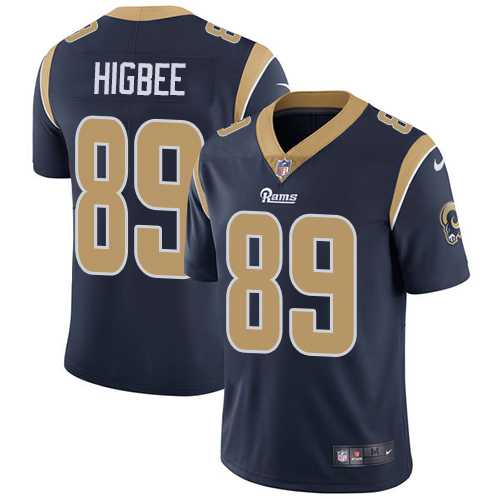 Nike Los Angeles Rams #89 Tyler Higbee Navy Blue Team Color Men's Stitched NFL Vapor Untouchable Limited Jersey