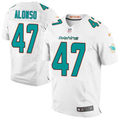 Nike Miami Dolphins #47 Kiko Alonso White Men's Stitched NFL New Elite Jersey