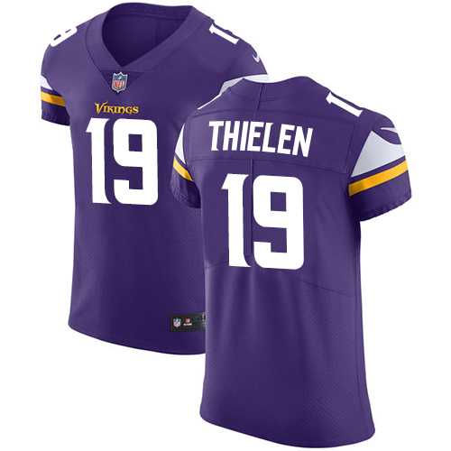 Nike Minnesota Vikings #19 Adam Thielen Purple Team Color Men's Stitched NFL Vapor Untouchable Elite Jersey