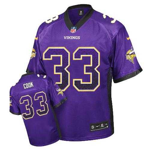 Nike Minnesota Vikings #33 Dalvin Cook Purple Team Color Men's Stitched NFL Elite Drift Fashion Jersey