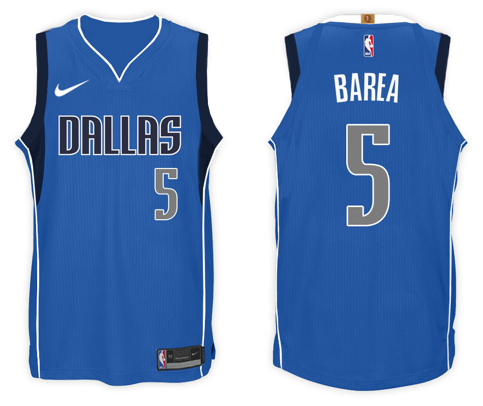 Nike NBA Dallas Mavericks #5 J.J. Barea Jersey 2017-18 New Season Blue Jersey