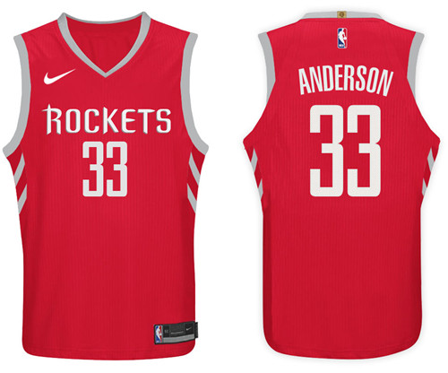 Nike NBA Houston Rockets #33 Ryan Anderson Jersey 2017-18 New Season Red Jersey