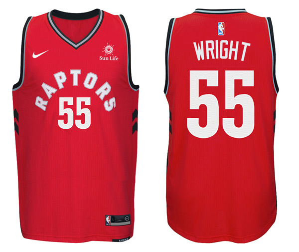 Nike NBA Toronto Raptors #55 Delon Wright Jersey 2017-18 New Season Red Jersey
