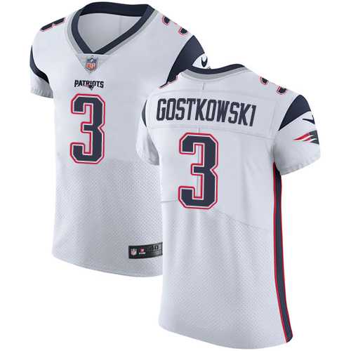 Nike New England Patriots #3 Stephen Gostkowski White Men's Stitched NFL Vapor Untouchable Elite Jersey