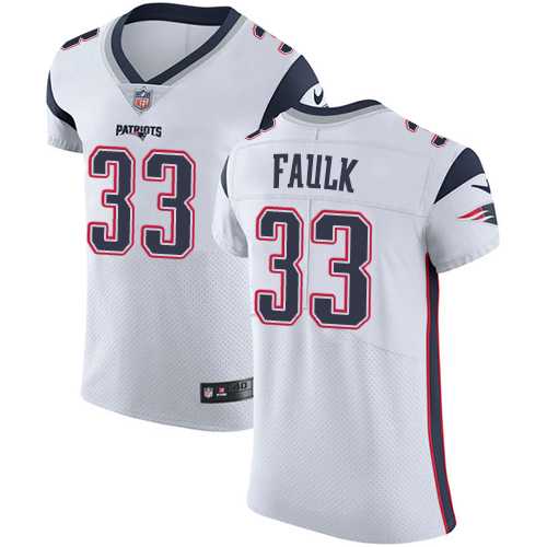 Nike New England Patriots #33 Kevin Faulk White Men's Stitched NFL Vapor Untouchable Elite Jersey