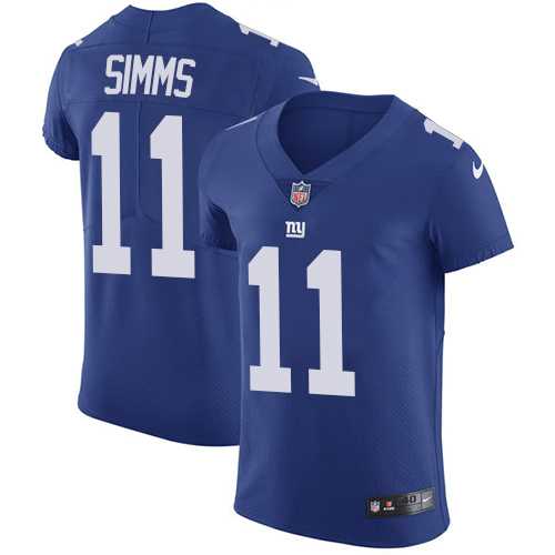 Nike New York Giants #11 Phil Simms Royal Blue Team Color Men's Stitched NFL Vapor Untouchable Elite Jersey