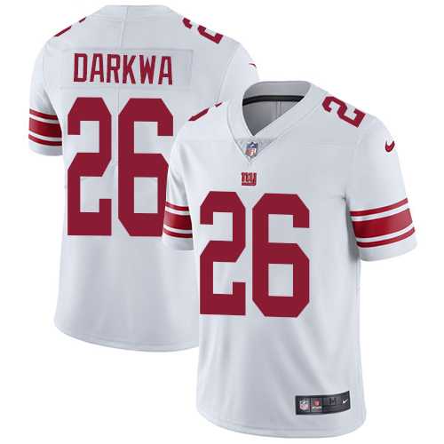 Nike New York Giants #26 Orleans Darkwa White Men's Stitched NFL Vapor Untouchable Limited Jersey