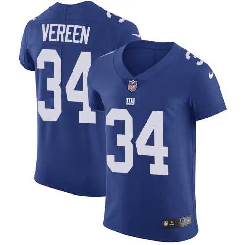 Nike New York Giants #34 Shane Vereen Royal Blue Team Color Men's Stitched NFL Vapor Untouchable Elite Jersey