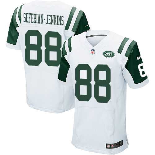 Nike New York Jets #88 Austin Seferian-Jenkins White Men's Stitched NFL Elite Jersey