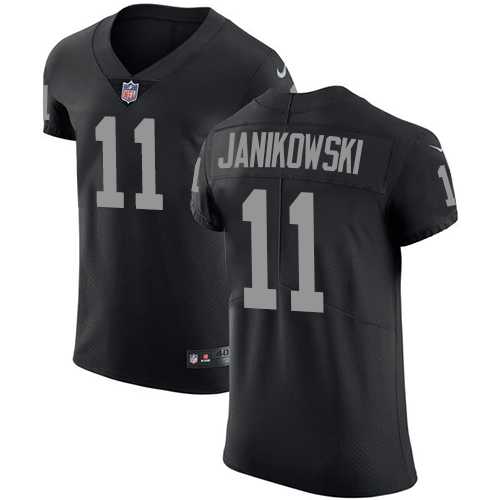 Nike Oakland Raiders #11 Sebastian Janikowski Black Team Color Men's Stitched NFL Vapor Untouchable Elite Jersey