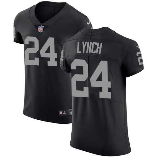 Nike Oakland Raiders #24 Marshawn Lynch Black Team Color Men's Stitched NFL Vapor Untouchable Elite Jersey