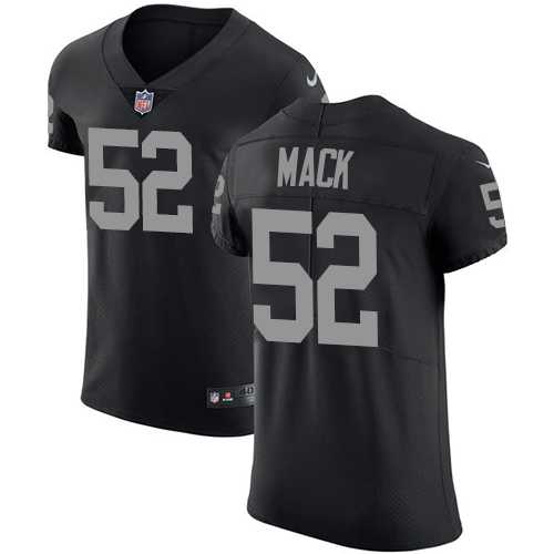 Nike Oakland Raiders #52 Khalil Mack Black Team Color Men's Stitched NFL Vapor Untouchable Elite Jersey