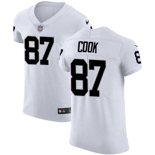Nike Oakland Raiders #87 Jared Cook White Men's Stitched NFL Vapor Untouchable Elite Jersey