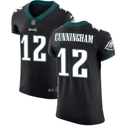 Nike Philadelphia Eagles #12 Randall Cunningham Black Alternate Men's Stitched NFL Vapor Untouchable Elite Jersey