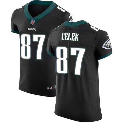 Nike Philadelphia Eagles #87 Brent Celek Black Alternate Men's Stitched NFL Vapor Untouchable Elite Jersey