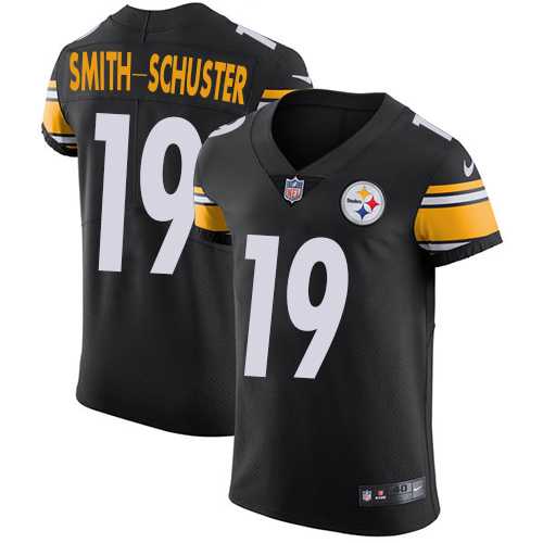 Nike Pittsburgh Steelers #19 JuJu Smith-Schuster Black Team Color Men's Stitched NFL Vapor Untouchable Elite Jersey
