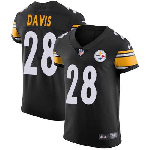 Nike Pittsburgh Steelers #28 Sean Davis Black Team Color Men's Stitched NFL Vapor Untouchable Elite Jersey