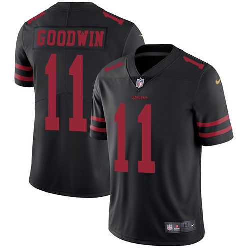 Nike San Francisco 49ers #11 Marquise Goodwin Black Alternate Men's Stitched NFL Vapor Untouchable Limited Jersey