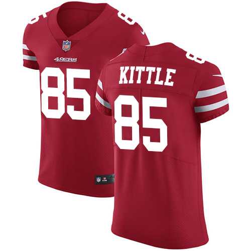 Nike San Francisco 49ers #85 George Kittle Red Team Color Men's Stitched NFL Vapor Untouchable Elite Jersey