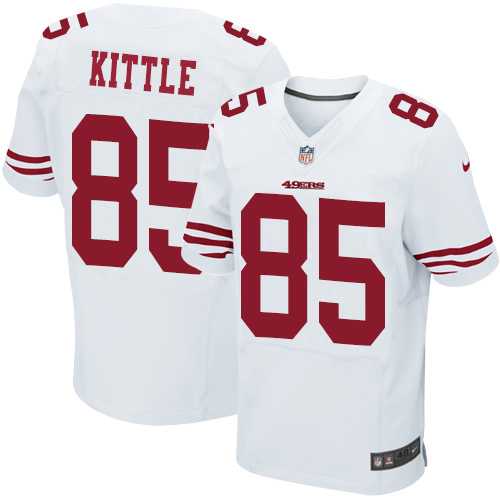 Nike San Francisco 49ers #85 George Kittle White Men's Stitched NFL Elite Jersey