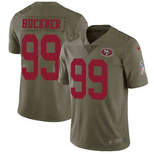 Nike San Francisco 49ers #99 DeForest Buckner Olive Men's Stitched NFL Limited 2017 Salute to Service Jersey
