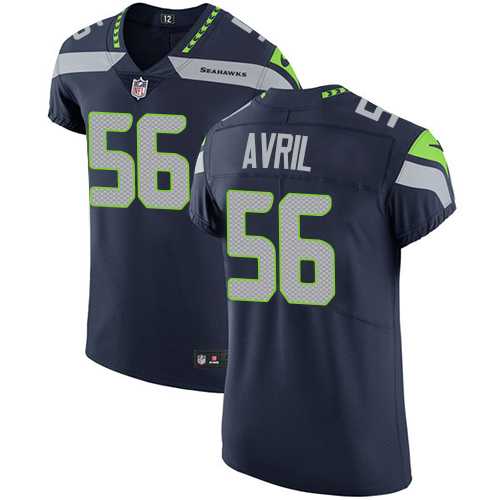 Nike Seattle Seahawks #56 Cliff Avril Steel Blue Team Color Men's Stitched NFL Vapor Untouchable Elite Jersey